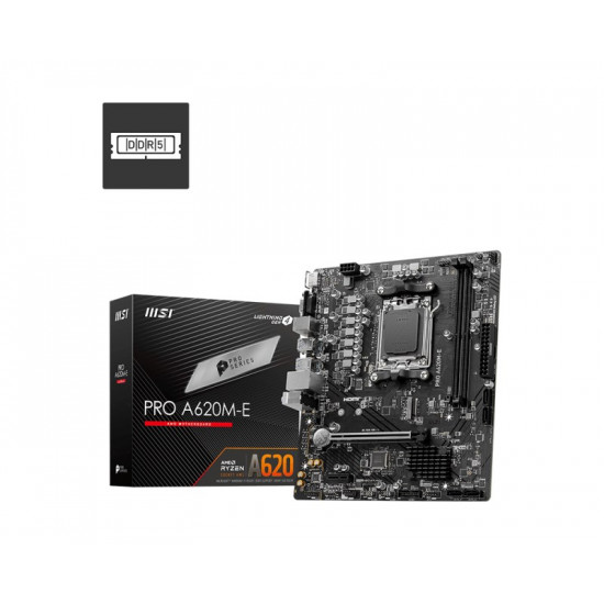 MSI PRO A620M-E motherboard AMD A620 Socket AM5 micro ATX