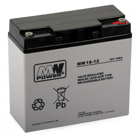 MW Power MWS 18-12 UPS battery Sealed Lead Acid (VRLA) 12 V 18 Ah