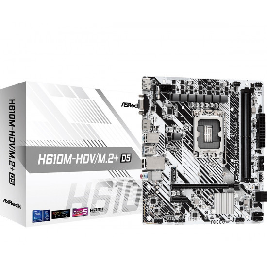 Asrock H610M-HDV/M.2+ D5 Intel H610 LGA 1700 micro ATX