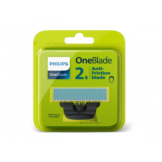 Philips | Replaceable blade (2 pcs) | QP225/50 OneBlade | Black/Green