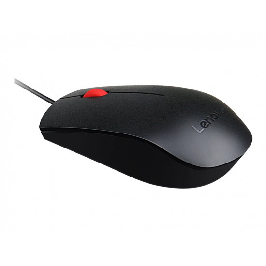 Lenovo Essential USB Wired Mouse, 1600 DPI, 1.8 m, 3 Buttons, Black | Lenovo | Essential USB Mouse | Optical sensor | wired | Black