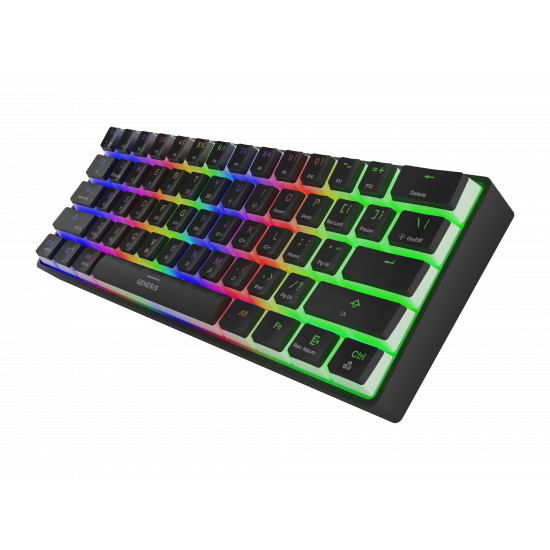 Genesis | THOR 660 RGB | Black | Mechanical Gaming Keyboard | Wireless | RGB LED light | US | Bluetooth | USB Type-C | 588 g | Gateron Brown