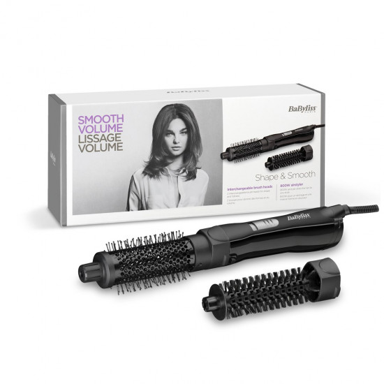 BaByliss Shape & Smooth Straightening brush Warm Black 800 W 78.7 (2 m)