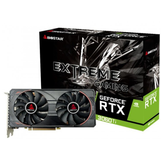 Graphics Card|BIOSTAR|NVIDIA GeForce RTX 3060 Ti|8 GB|GDDR6|256 bit|PCIE 4.0 16x|GPU 1410 MHz|Dual Slot Fansink|1xHDMI|3xDisplayPort|VN3606TM82