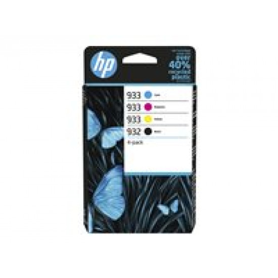 HP 932 Black 933 CMY Original Ink Cartridge 4-Pack