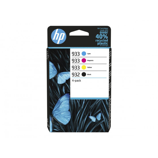 HP 932 Black 933 CMY Original Ink Cartridge 4-Pack