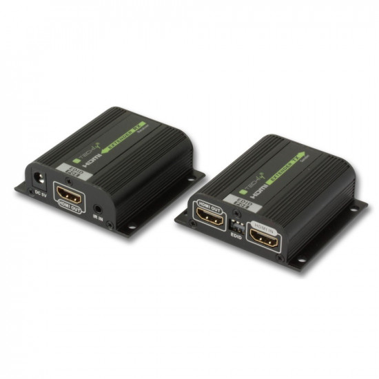 Techly IDATA EXT-E70POED AV extender AV transmitter & receiver Black