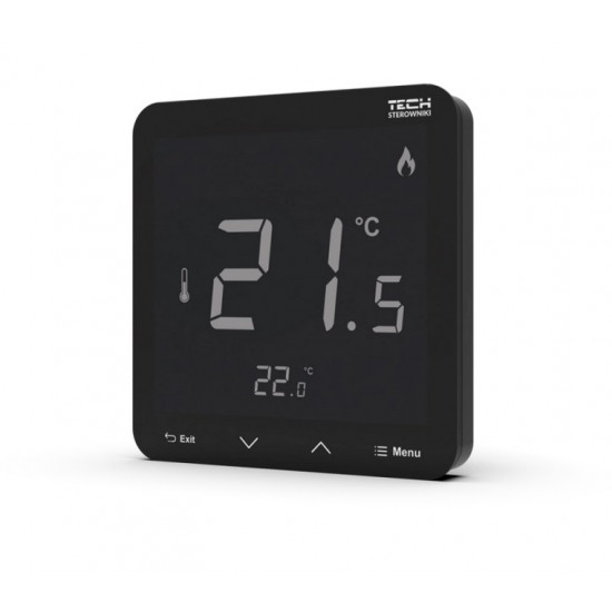 Tech R-8-S PLUS wireless room controller with hygrometer black