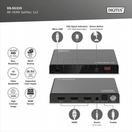 Splitter HDMI DS-55339