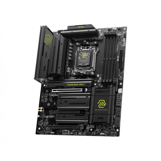 MSI MAG B850 TOMAHAWK MAX WIFI | Processor family AMD | Processor socket AM5 | DDR5 | Supported hard disk drive interfaces SATA, M.2 | Number of SATA connectors 4