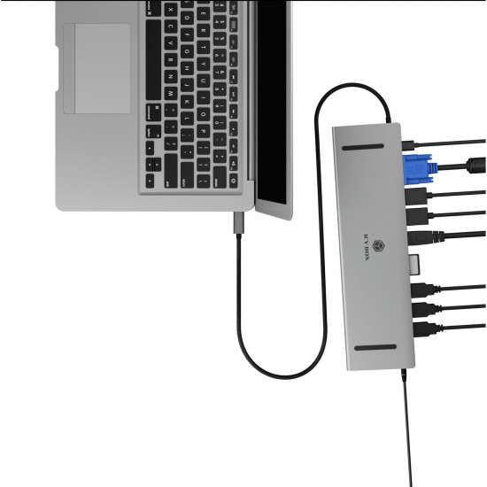 Raidsonic Docking Station | IB-DK2106a-CPD | Ethernet LAN (RJ-45) ports 1 | VGA (D-Sub) ports quantity 1 | HDMI ports quantity 2