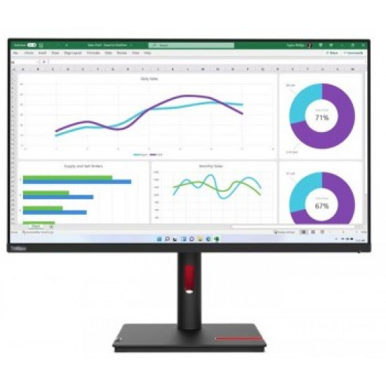 LENOVO THINKVISION T32H-30/ 31.5 QHD (2560X1440) IPS DISPLAY/ ANTI-GLARE/ 16:9/ 60HZ/ HDMI/ DP/ RJ-45/ UCB-C (90W)/ 3Y