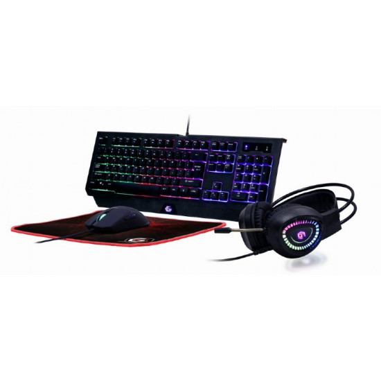 Gembird GGS-UMGL4-01 keyboard Mouse included Gaming USB QWERTY US English Black