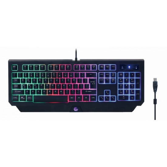 Gembird GGS-UMGL4-01 keyboard Mouse included Gaming USB QWERTY US English Black