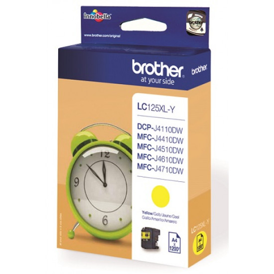 BROTHER LC125XLY TONER HIGH YELLOW 1200P