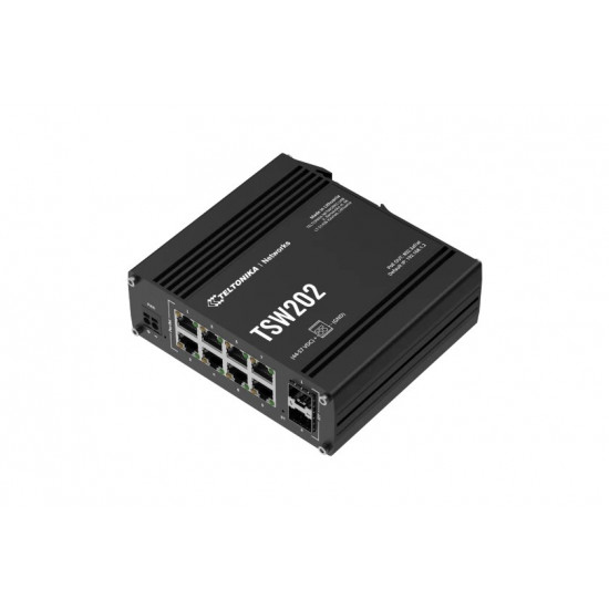 Teltonika TSW202 Managed L2 Gigabit Ethernet (10/100/1000) Power over Ethernet (PoE) Aluminium, Blue