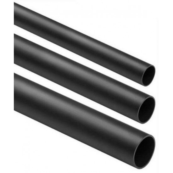 Rigid, smooth wiring pipe BLACK CRL-16 2m (PACK of 25 pcs.)