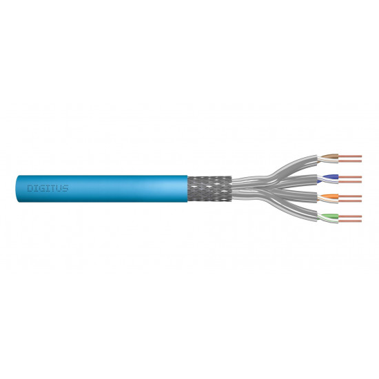 Installation cable DIGITUS cat.6A, S/FTP, Eca, AWG23/1, LSOH, 50m, blue, foiled