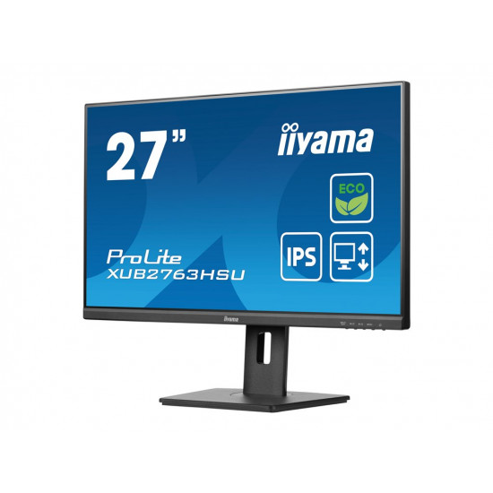 IIYAMA XUB2763HSU-B1 27inch ETE IPS FHD 100Hz 250cd/m2 3ms GTG HDMI DP 2xUSB 3.2 Speakers FreeSync FreeSync (P)