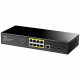 Cudy GS2008PS2 network switch Managed L2 Gigabit Ethernet (10/100/1000) Power over Ethernet (PoE) Black