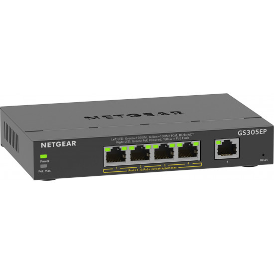 NETGEAR Plus GS305EP - switch - 5 port