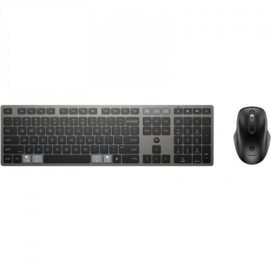 HP 720 Wireless Mouse Keyboard Combo - Multi-Device, Dual-Mode, Programmable, Rechargeable, 4000 dpi - Nightfall Black - ENG