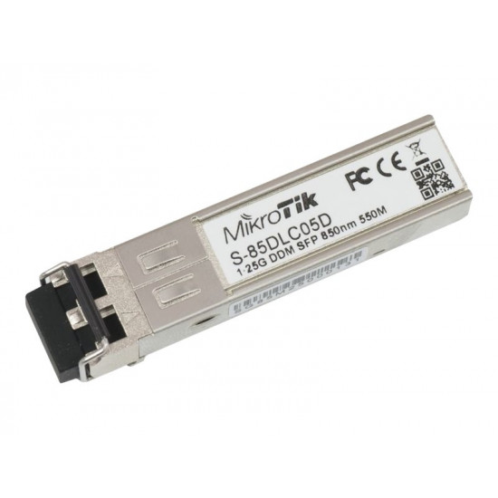 MikroTik | S-31DLC20D | SFP | Single-Mode Fiber | Dual LC | 10/100/1000 Mbit/s | Wavelength 1310 nm | Maximum transfer distance 20000 m | -40 to +70C