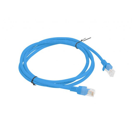 PATCHCORD KAT.5E UTP 1.5M NIEBIESKI FLUKE PASSED LANBERG 10-PACK