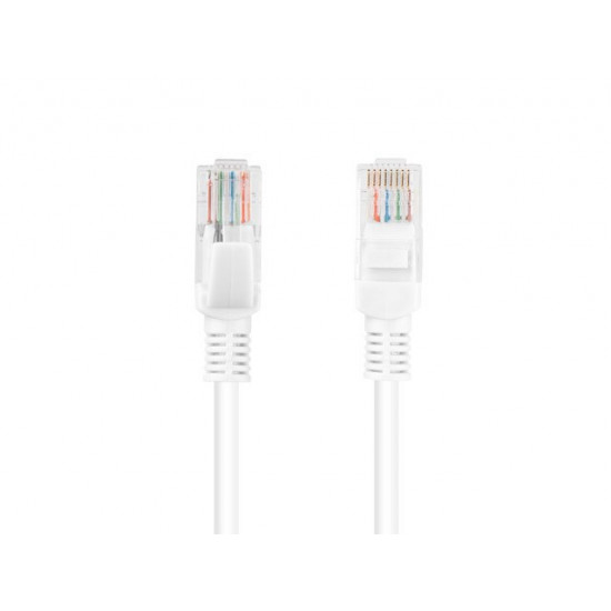 LPATCHCORD KAT.5E UTP 0.25M BIAŁY FLUKE PASSED LANBERG 10-PACK