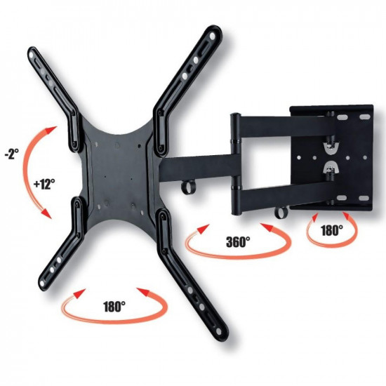 Techly 23-55 Universal LCD TV Wall Mount Bracket Black ICA-PLB 136M