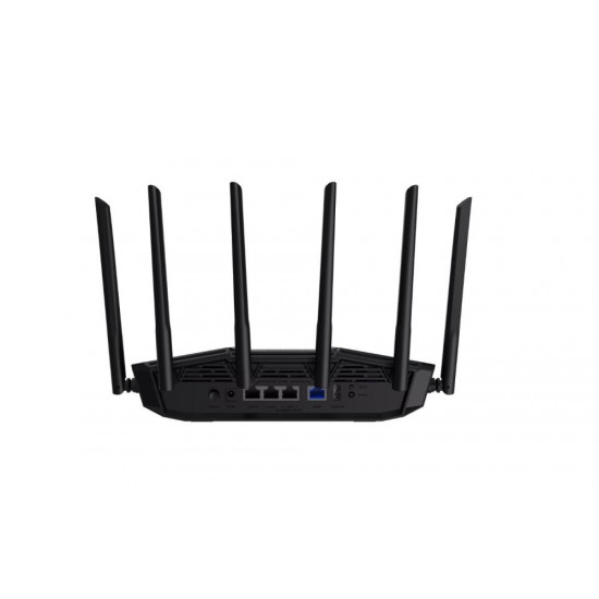 Wireless Router|ASUS|Router|6500 Mbps|Mesh|Wi-Fi 6|Wi-Fi 7|IEEE 802.11a|IEEE 802.11b|IEEE 802.11g|IEEE 802.11ac|IEEE 802.11ax|USB 3.2|3x2.5GbE|1x2.5GbE|Number of antennas 6|TUFGAMINGBE6500