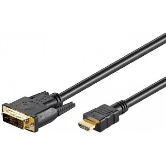 GB HDMI/DVI CABLE 2M, HDMI - DVI-D SINGLE-LINK (18+1 PIN), G