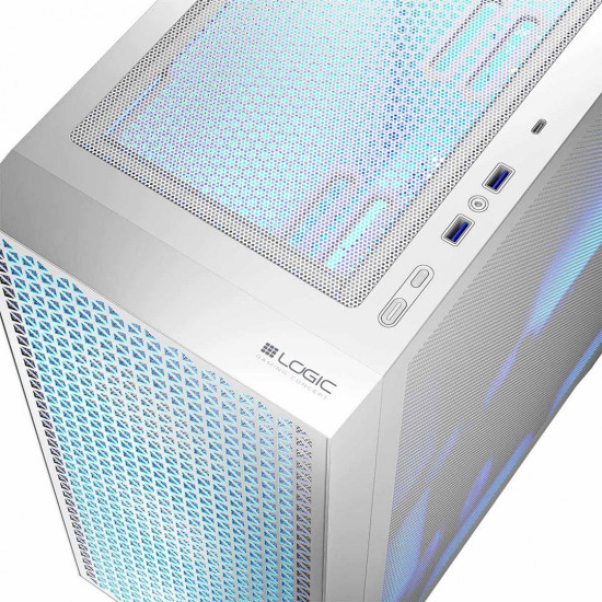 Logic DART PRO ARGB MIDI USB-C PC Case White