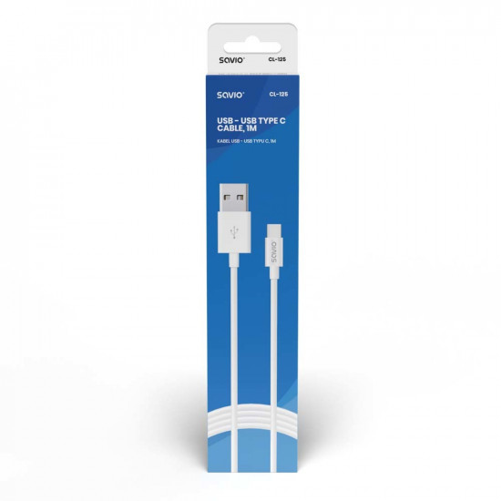 Savio CL-125 USB cable USB 2.0 1 m USB A USB C White