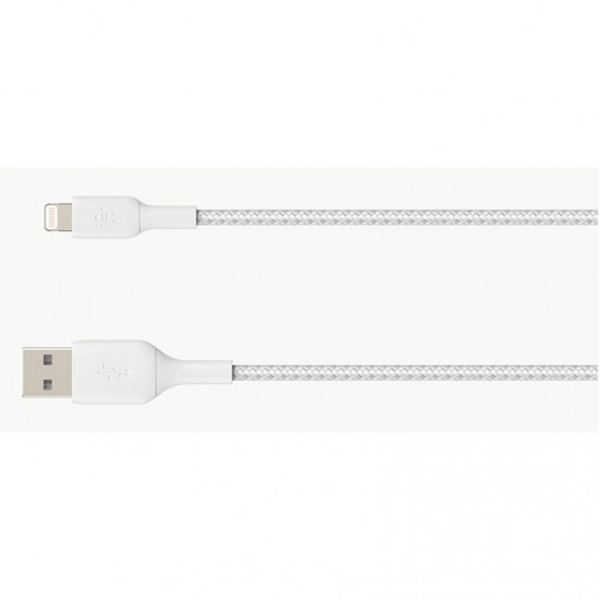 Belkin Lightning Lade/Sync Kabel ummantelt mfi 3m weiß