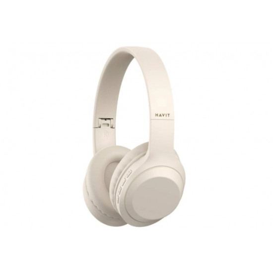 Havit H628BT - wireless on-ear headphones, beige