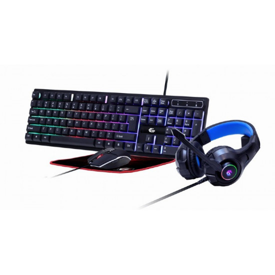 Gembird GGS-UMGL4-02 keyboard Mouse included Gaming USB QWERTY US English Black