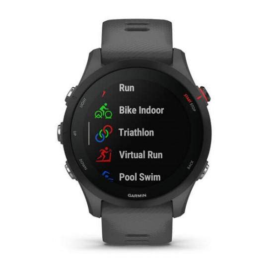 Garmin Forerunner 255 3.3 cm (1.3) MIP 46 mm Digital 260 x 260 pixels Grey Wi-Fi GPS (satellite)