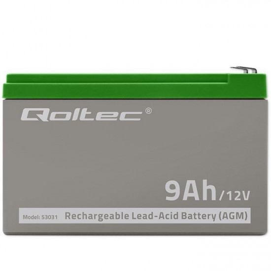 Qoltec 53031 AGM battery | 12V | 9Ah