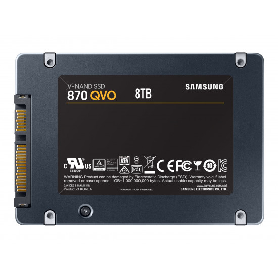 Samsung | SSD | 870 QVO | 8000 GB | SSD form factor 2.5 | Solid-state drive interface SATA III | Read speed 560 MB/s | Write speed 530 MB/s