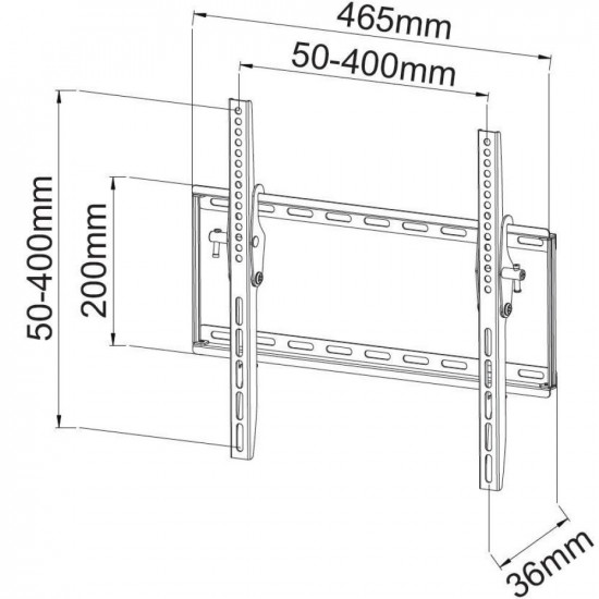 Techly Tilt Wall Mount for LED LCD TV 23-55 Black ICA-PLB 161M