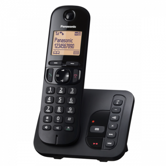 Panasonic | Cordless | KX-TGC220FXB | Built-in display | Caller ID | Black | Phonebook capacity 50 entries | Speakerphone