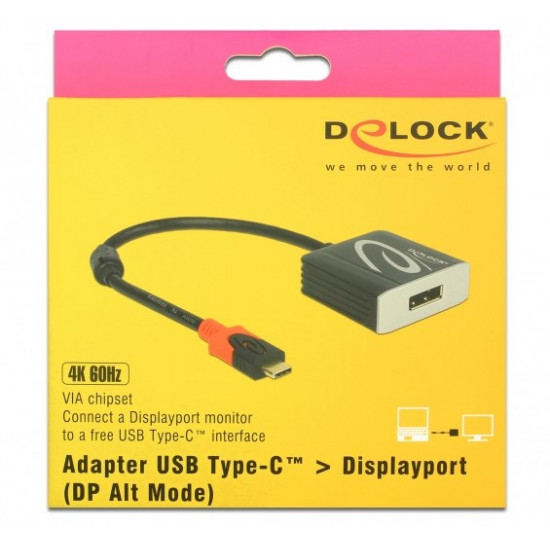 DeLOCK 63312 USB graphics adapter 4096 x 2160 pixels Black