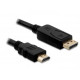 DeLOCK Cable Displayport > HDMI m/m 2m Black