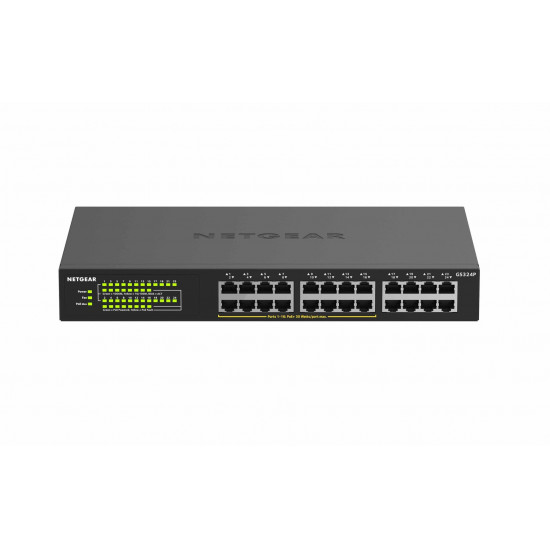 NETGEAR GS324P Unmanaged Gigabit Ethernet (10/100/1000) Power over Ethernet (PoE) 1U Black