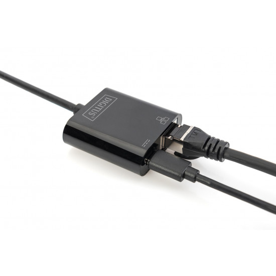 Digitus USB Type-C™ Gigabit Ethernet adapter with Power Delivery support