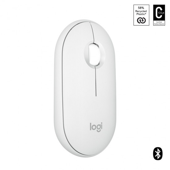 Logitech Pebble 2 M350s mouse Travel Ambidextrous RF Wireless + Bluetooth Optical 4000 DPI