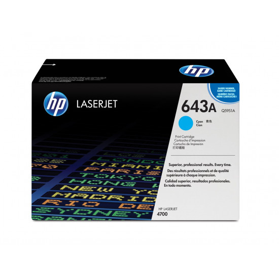 HP 643A Cyan Original LaserJet Toner Cartridge