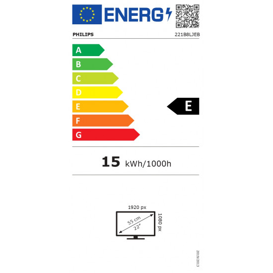 Philips 221B8LJEB/00 | 22  | TFT-LCD (TN) | 60 Hz | 1 ms | 1920 x 1080 pixels | 250 cd/m²