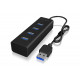 Raidsonic | 4 port USB 3.0 hub | IB-HUB1409-U3